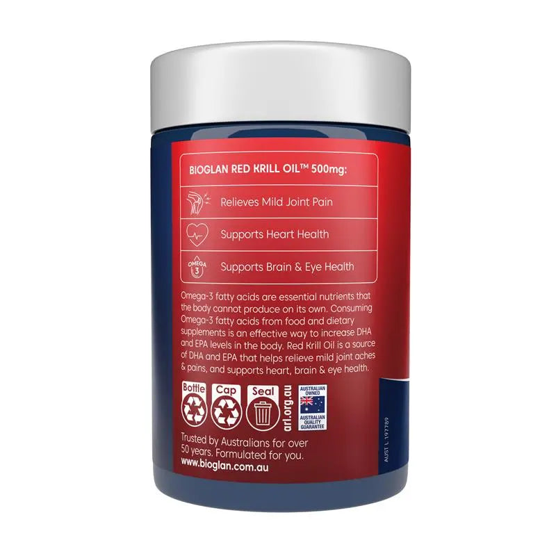 Bioglan Red Krill Oil 500mg 120 Soft Capsules