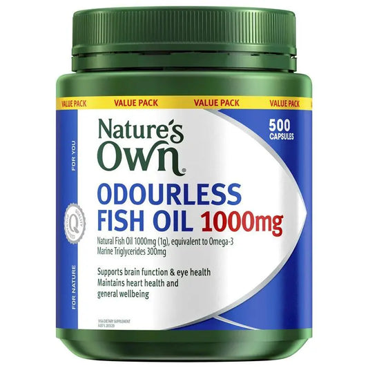 Nature's Own Odourless Fish Oil 1000mg 500 Capsules