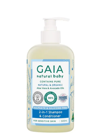 Gaia Natural Baby 2 in 1 Shampoo and Conditioner 500ml