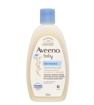 Aveeno Baby Dermexa Fragrance Free Moisturising Body Wash 236mL