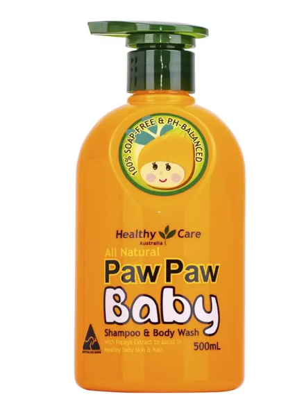 Healthy Care All Natural Paw Paw Baby Shampoo and Body Wash 500ml
