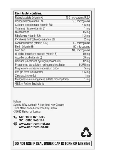 Centrum Kids Multi Vitamin 60 Strawberry Tablets