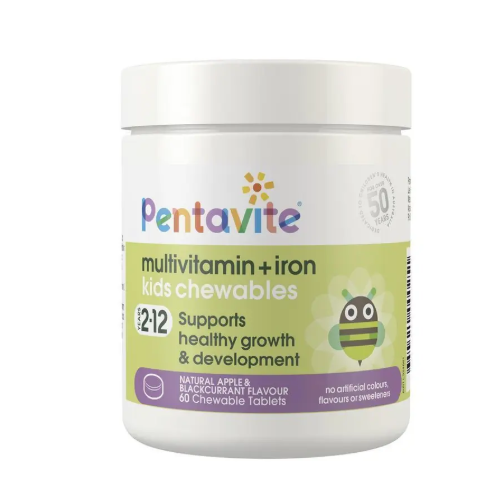 Pentavite Multivitamin + Iron Kids 60 Chewable Tablets