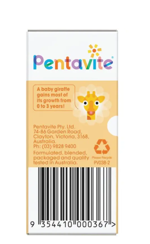 Pentavite Multivitamin Liquid For Infants 30ml Tropical Flavour NEW