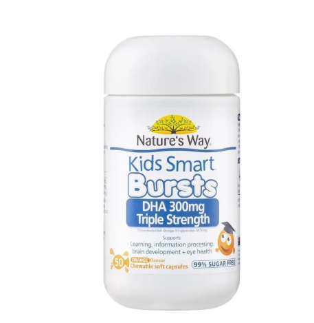 Nature's Way Kids Smart DHA 300mg Triple Strength 50 Soft Capsules