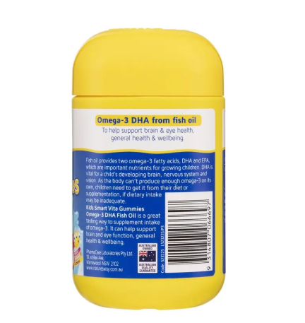 Nature's Way Kids Smart Vita Gummies Omega Fish Oil 60 Pastilles Improved Formula