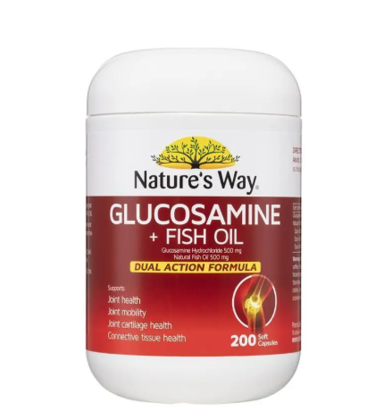 Nature's Way Glucosamine + Fish Oil 200 Soft Capsules