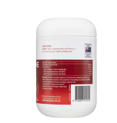 Nature's Way Glucosamine + Fish Oil 200 Soft Capsules