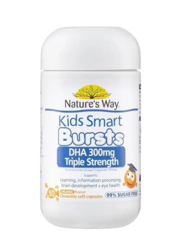 Nature's Way Kids Smart DHA 300mg Triple Strength 50 Soft Capsules