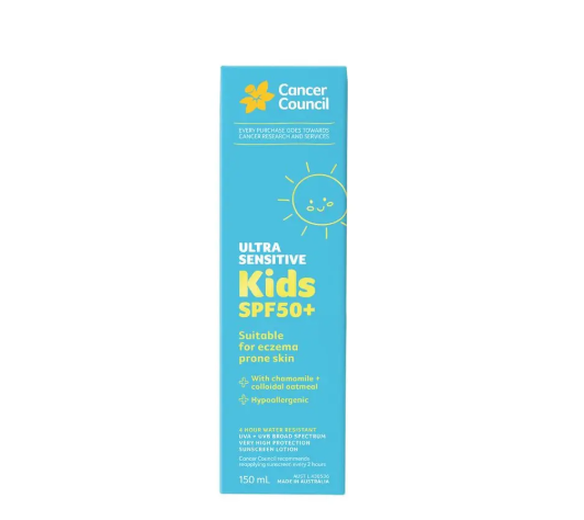 Cancer Council SPF50+ Ultra Sensitive Kids 150ml