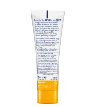 NIVEA Sun UV Face Sunscreen BB Cream SPF50 50ml