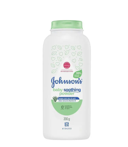Johnsons Baby Pure Cornstarch Powder Aloe & Vit E 200g