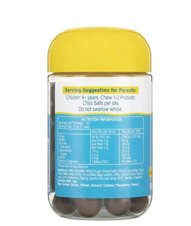 Nature's Way Kids Smart Probiotic 50 Choc Balls
