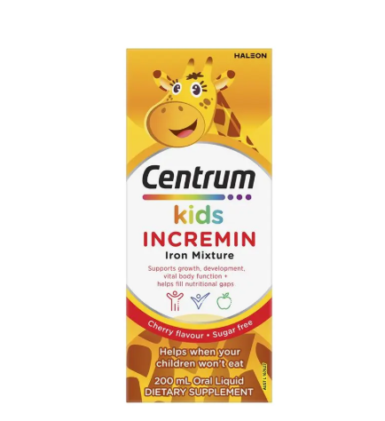 Centrum Kids Incremin Iron Mixture Cherry Flavour 200ml