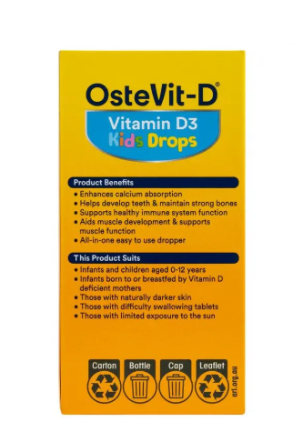 OsteVit-D Vitamin D3 Kids Drops 15ml Liquid