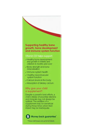 Brauer Kids Liquid Vitamin D 400IU 10ml