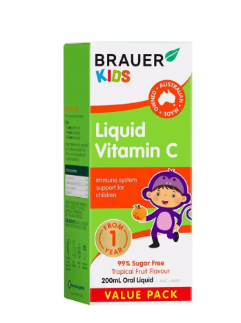 Brauer Kids Liquid Vitamin C 200ml Exclusive Size