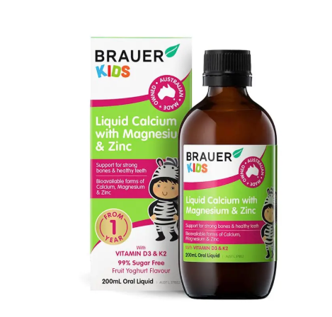 Brauer Kids Liquid Calcium with Magnesium & Zinc 200ml