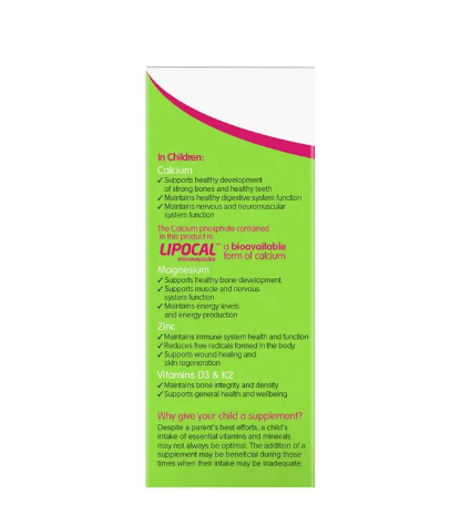 Brauer Kids Liquid Calcium with Magnesium & Zinc 200ml