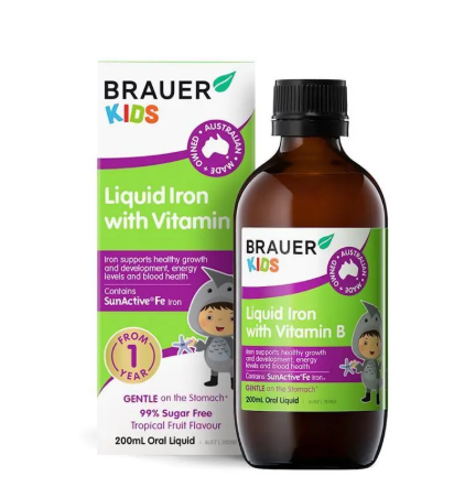 Brauer Kids Liquid Iron with Vitamin B 200ml