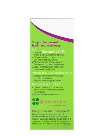 Brauer Kids Liquid Iron with Vitamin B 200ml