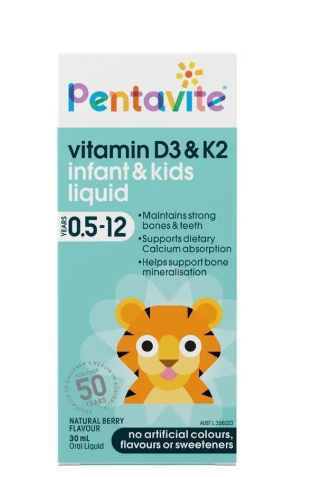 Pentavite Vitamin D3 & K2 Kids Liquid 30ml