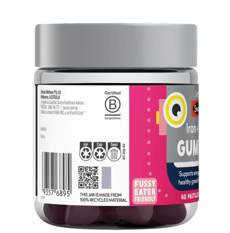 Little Swisse Iron + Vit C Gummies 40 Pack