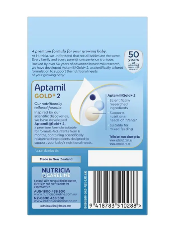 Aptamil Gold+ 2 Baby Follow-On Formula Powder Sachets From 6-12 Months 4 Pack 31.2g