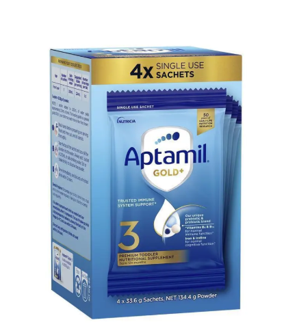 Aptamil Gold+ Stage 3 Sachets 4x33.6g