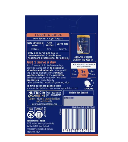 Aptamil Aptagrow Sachets 3+ Years 4x4x27g