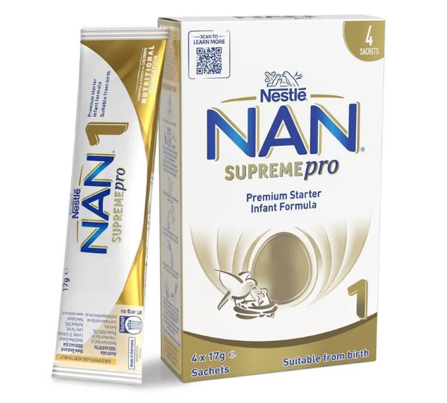 NAN SUPREMEpro 1 Suitable From Birth Premium Starter Infant Formula Powder Sachets 4x17g