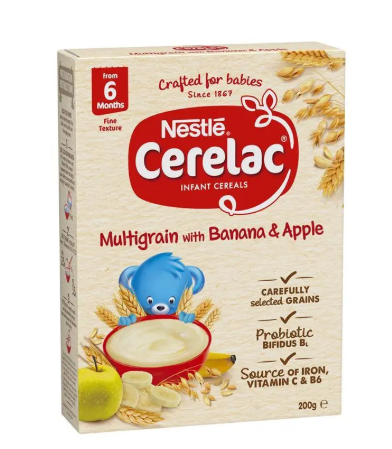 Nestle CERELAC Multigrain with Banana & Apple Baby Cereal Stage 3 – 200g