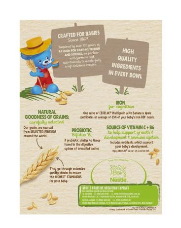Nestle CERELAC Multigrain with Banana & Apple Baby Cereal Stage 3 – 200g