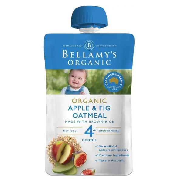 Bellamy's Organic Apple Fig & Oatmeal 120g