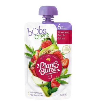 Bubs Organic Strawberry Pear & Quinoa 6 Months+ 120g