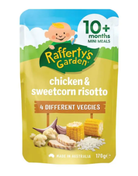 Raffertys Garden 10+ Months Chicken and Sweetcorn Risotto 170g