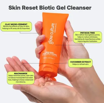 Glow Culture Skin Reset Biotic Gel Cleanser 120ml