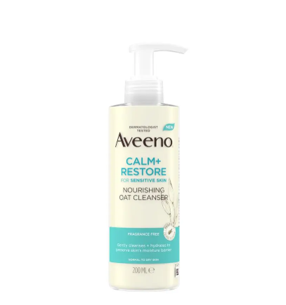 Aveeno Face Calm and Restore Nourishing Oat Cleanser 200ml