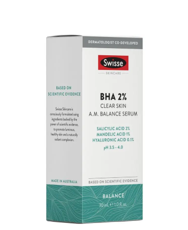 Swisse Skincare BHA 2% Clear Skin AM Balance Serum 30ml