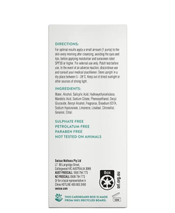 Swisse Skincare BHA 2% Clear Skin AM Balance Serum 30ml