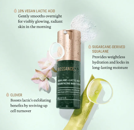 Squalane + 10% Lactic Acid Resurfacing Serum