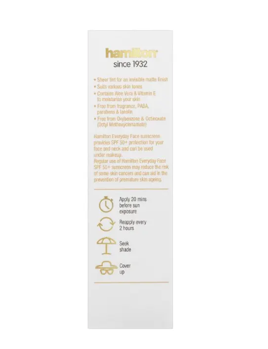 Hamilton SPF 50+ Everyday Face Cream 75g
