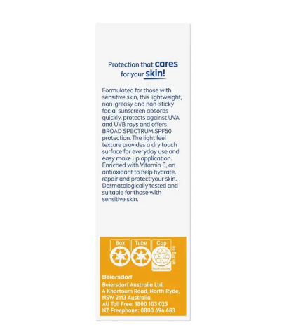 NIVEA Sun SPF 50 UV Face Sensitive 50ml