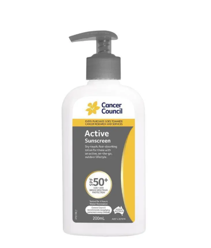 Cancer Council SPF 50+ Active 200ml Pump