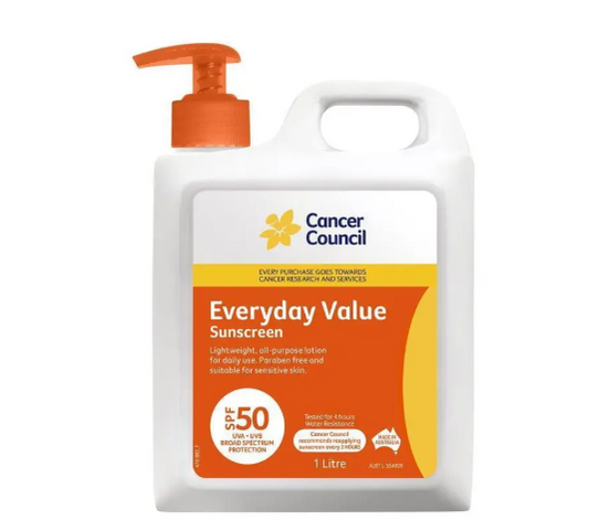 Cancer Council SPF 50+ Everyday Value 1 Litre