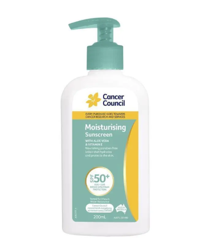 Cancer Council SPF 50+ Moisturising 200ml Pump