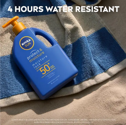 NIVEA Sun Protect & Moisture SPF50+ Sunscreen Lotion Pump 1L