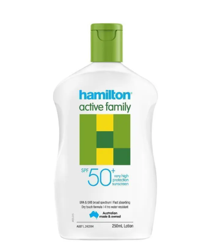 Hamilton Sun SPF 50+ Active Family Lotion 250ml