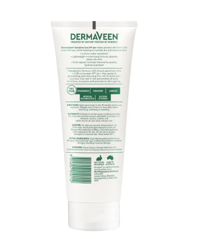 DermaVeen Sensitive Sun SPF 50+ Moisturising Face & Body Cream 200g