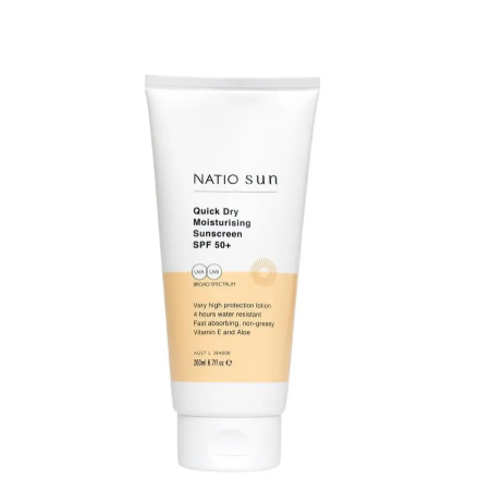 Natio Quick Dry Moisturising Sunscreen SPF 50+ 200ml